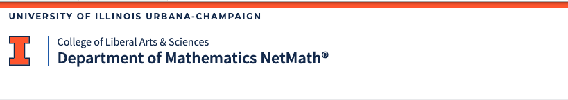 Department of Mathematics NetMath logo